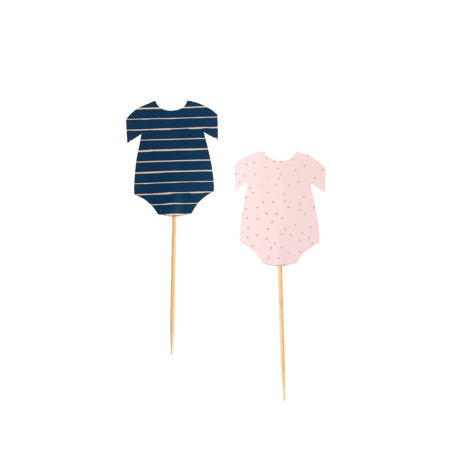Pink And Navy Babygrow Baby Shower Cupcake Toppers Ginger Ray