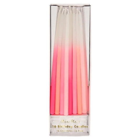 Pink Dipped Tapered Candles Meri Meri