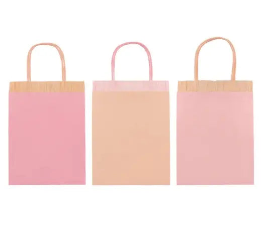 Pink Fringe Party Bags (x 8 ) Meri Meri