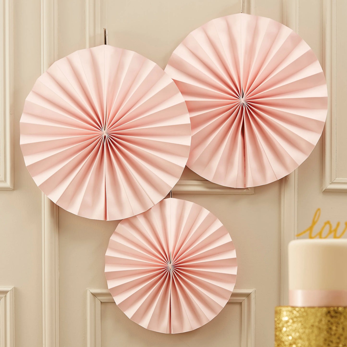 Pink Pinwheel Paper Fan Decorations Ginger Ray