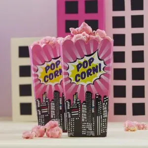 Pink Popcorn Boxes - Pop Art Party Ginger Ray