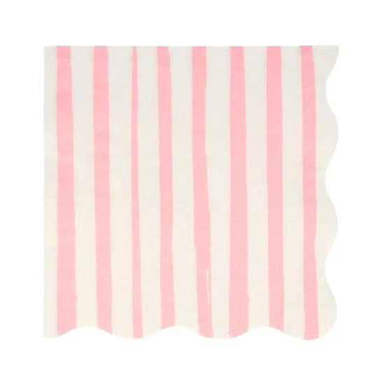 Pink Stripe Small Napkins (x 16) Meri Meri