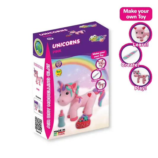 Pink - Unicorns Collection- Air Dry Modelling Clay Kit JumpingClay