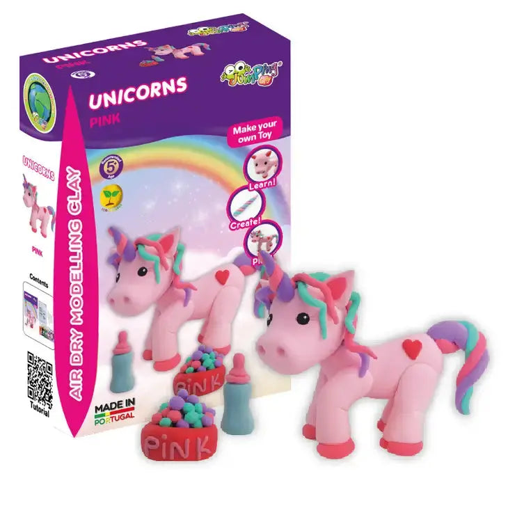Pink - Unicorns Collection- Air Dry Modelling Clay Kit JumpingClay
