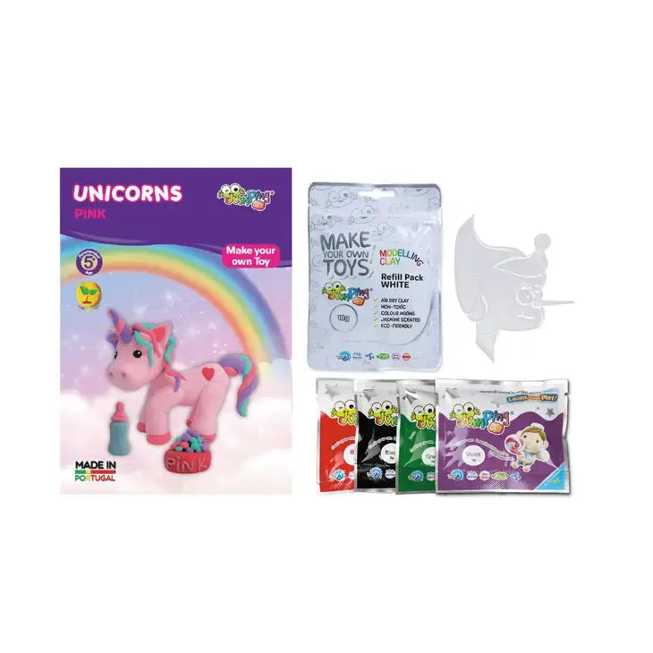 Pink - Unicorns Collection- Air Dry Modelling Clay Kit JumpingClay