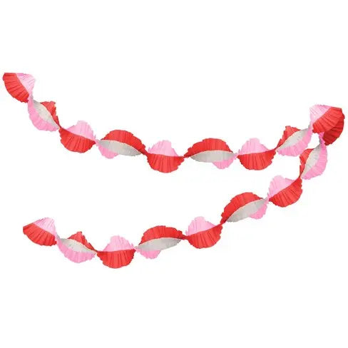 Pink & Red Stitched Streamer Meri Meri