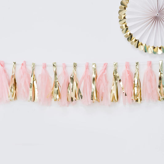 Pink and Gold Tassel Garland Ginger Ray