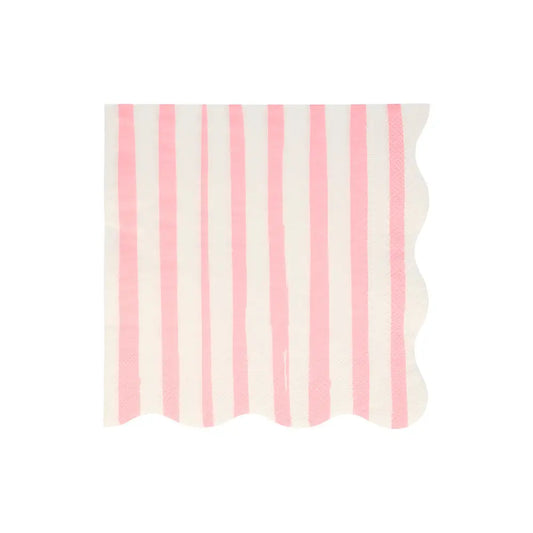 Pink stripe napkins L Meri Meri