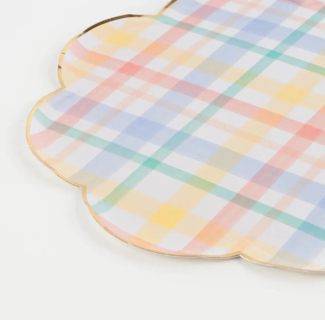 Plaid Pattern Dinner Plates (x 8) Meri Meri