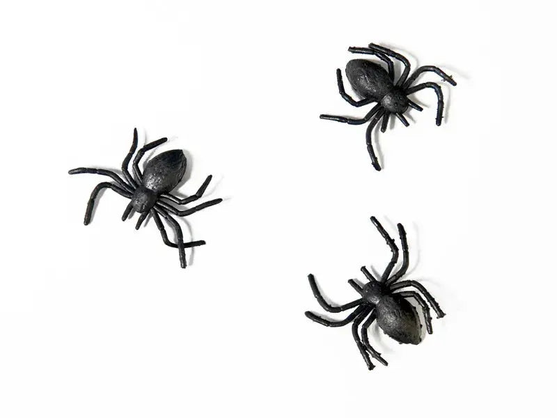 Plastic spiders black Partydeco
