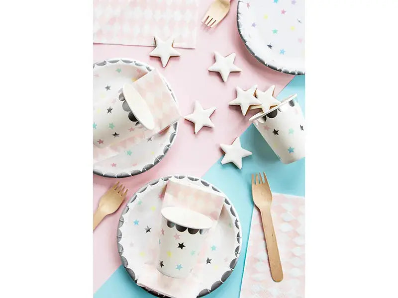 Plates unicorn, stars Partydeco