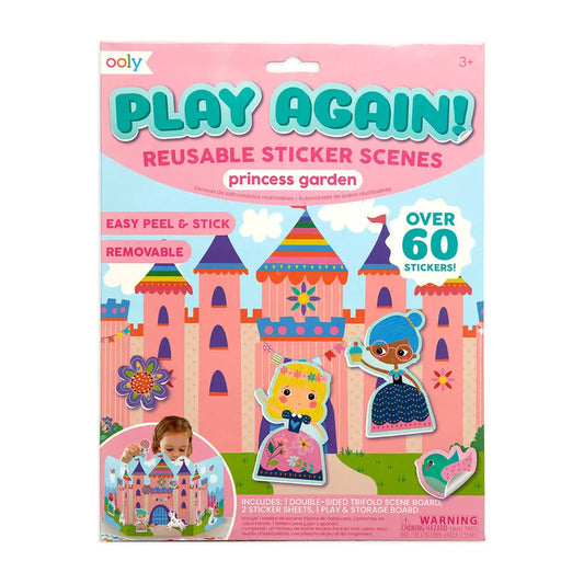 Play Again Reusable Stickers Scenes, Princess Garden OOLY