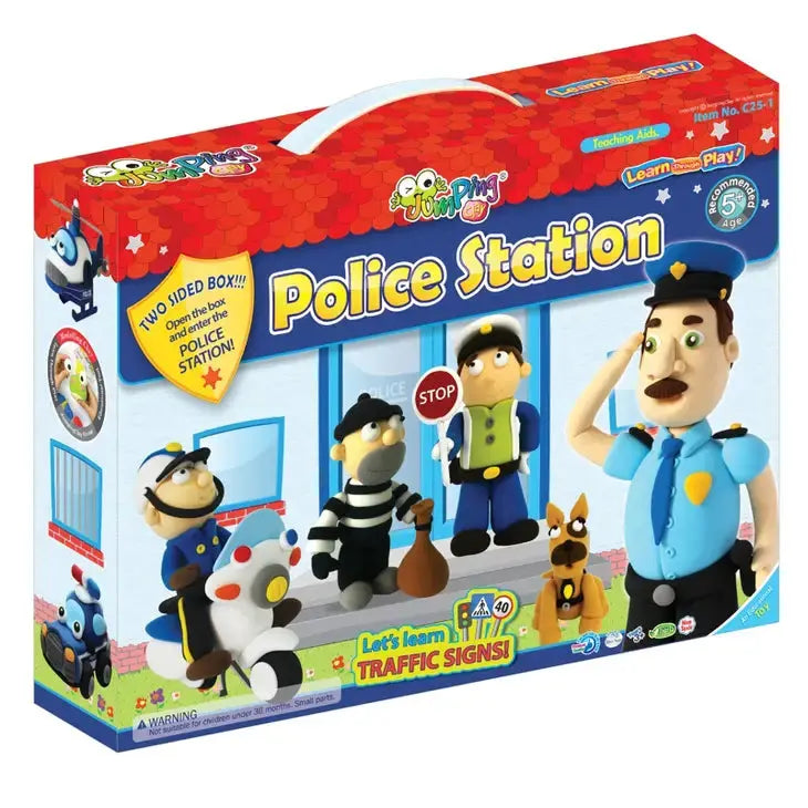 Police Station - JumpingCity - Air Dry Clay Modelling Kit JumpingClay
