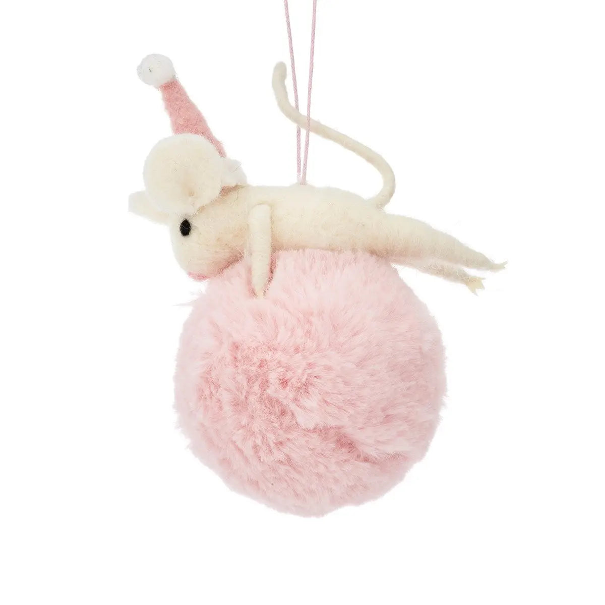 Pom Pom Mouse Hanging Felt Decoration SASS AND BELLE