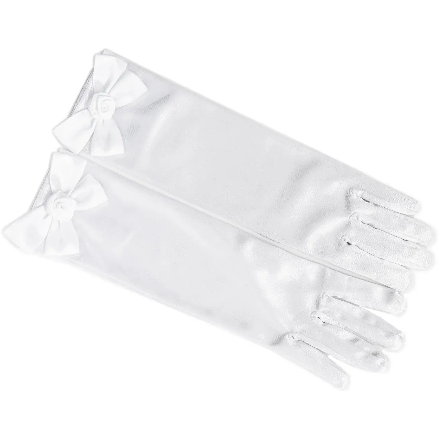 Princess Gloves With Bow, White Great Pretenders