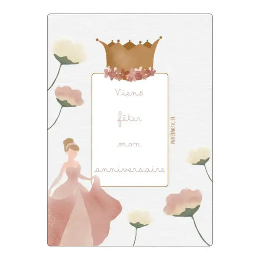 “Princess” Invitation Card Papier Poetic