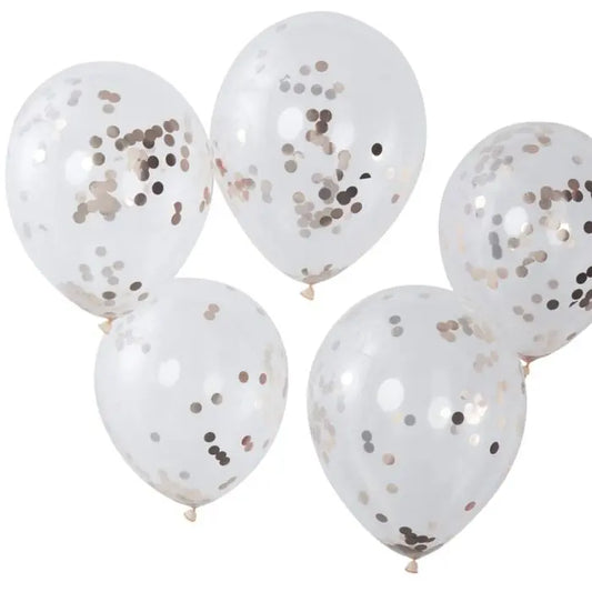 ROSE GOLD CONFETTI BALLOONS GingerRay