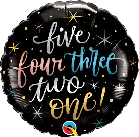 ROUND FOIL FIVE FOUR THREE TWO ONE #89866 - thepartyville