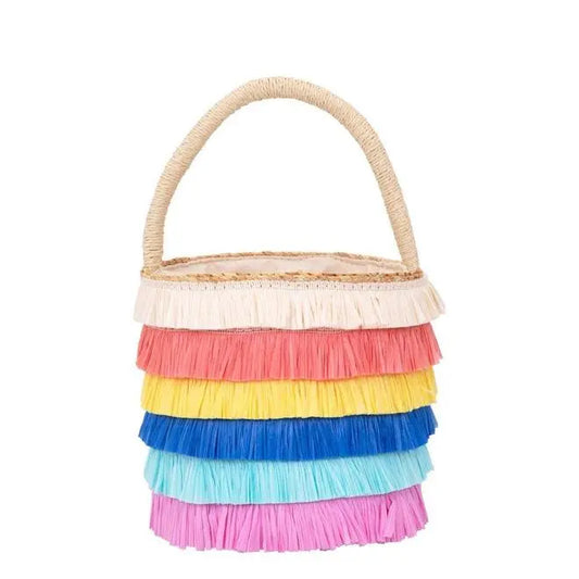 Raffia Fringed Woven Straw Bag Meri Meri