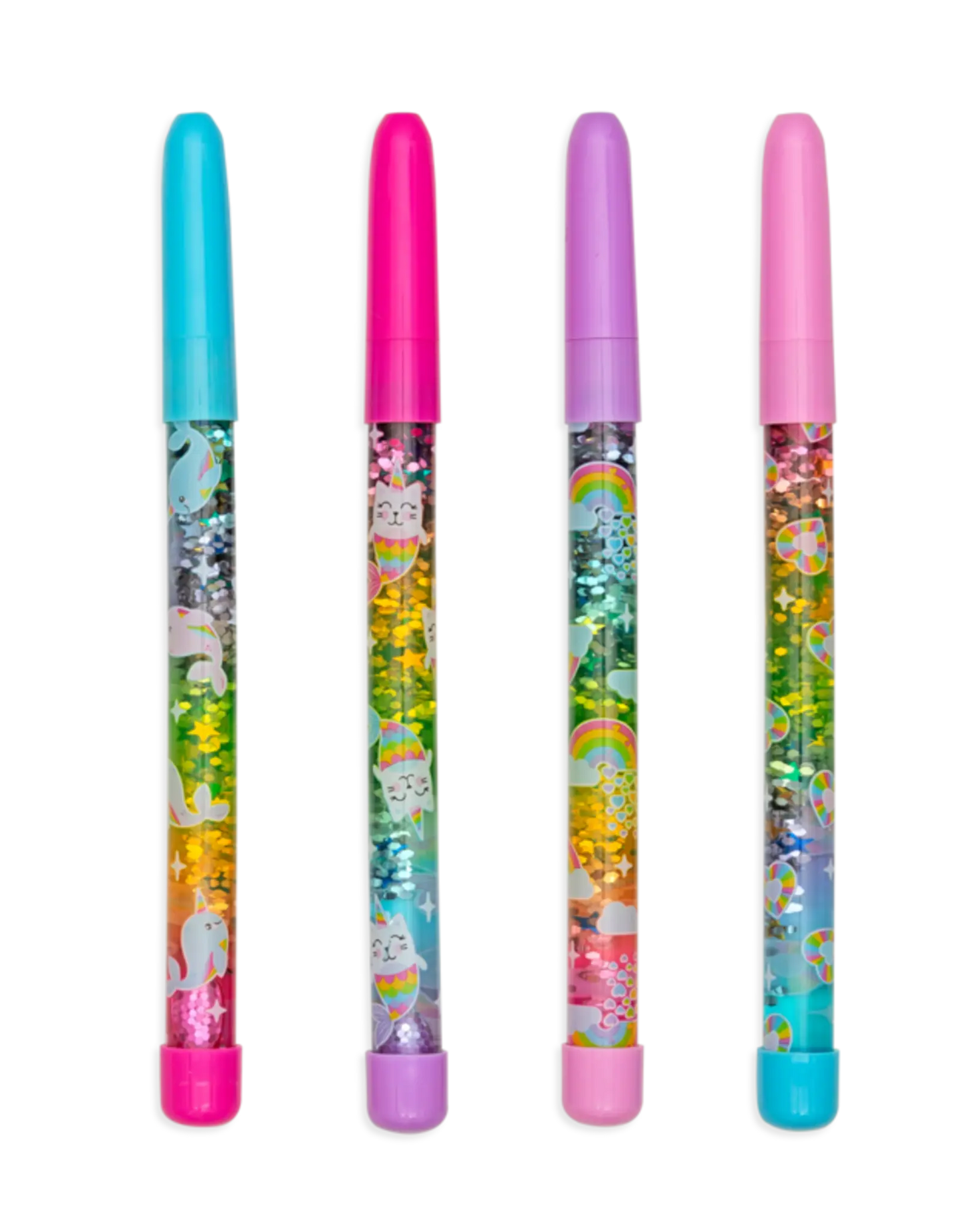 Rainbow Glitter Wand Ballpoint Pens – Tub of 24 OOLY