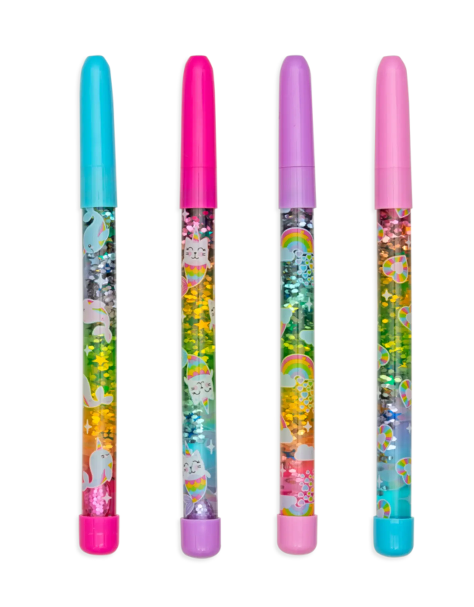 Rainbow Glitter Wand Ballpoint Pens – Tub of 24 OOLY