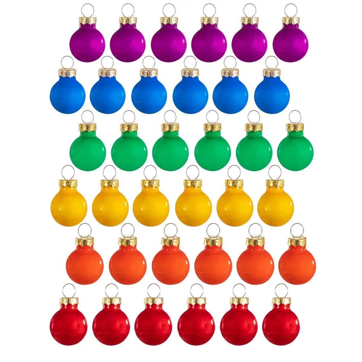 Rainbow Mini Baubles - Set Of 36 SASS AND BELLE