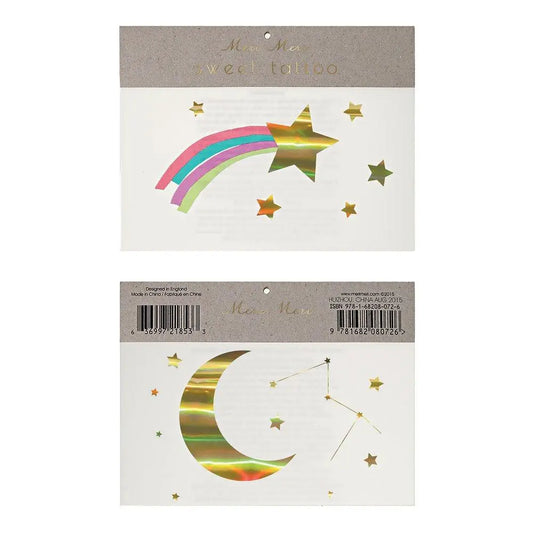 Rainbow Shooting Star Large Tattoos Meri Meri