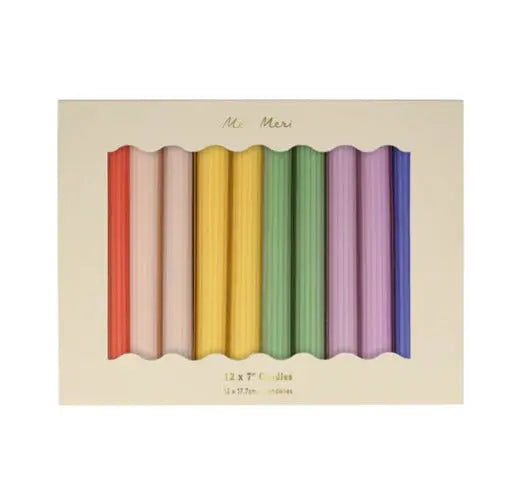 Rainbow Table Candles (x 12) Meri Meri