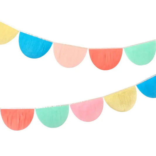 Rainbow Tissue Paper Scallop Garlands Meri Meri
