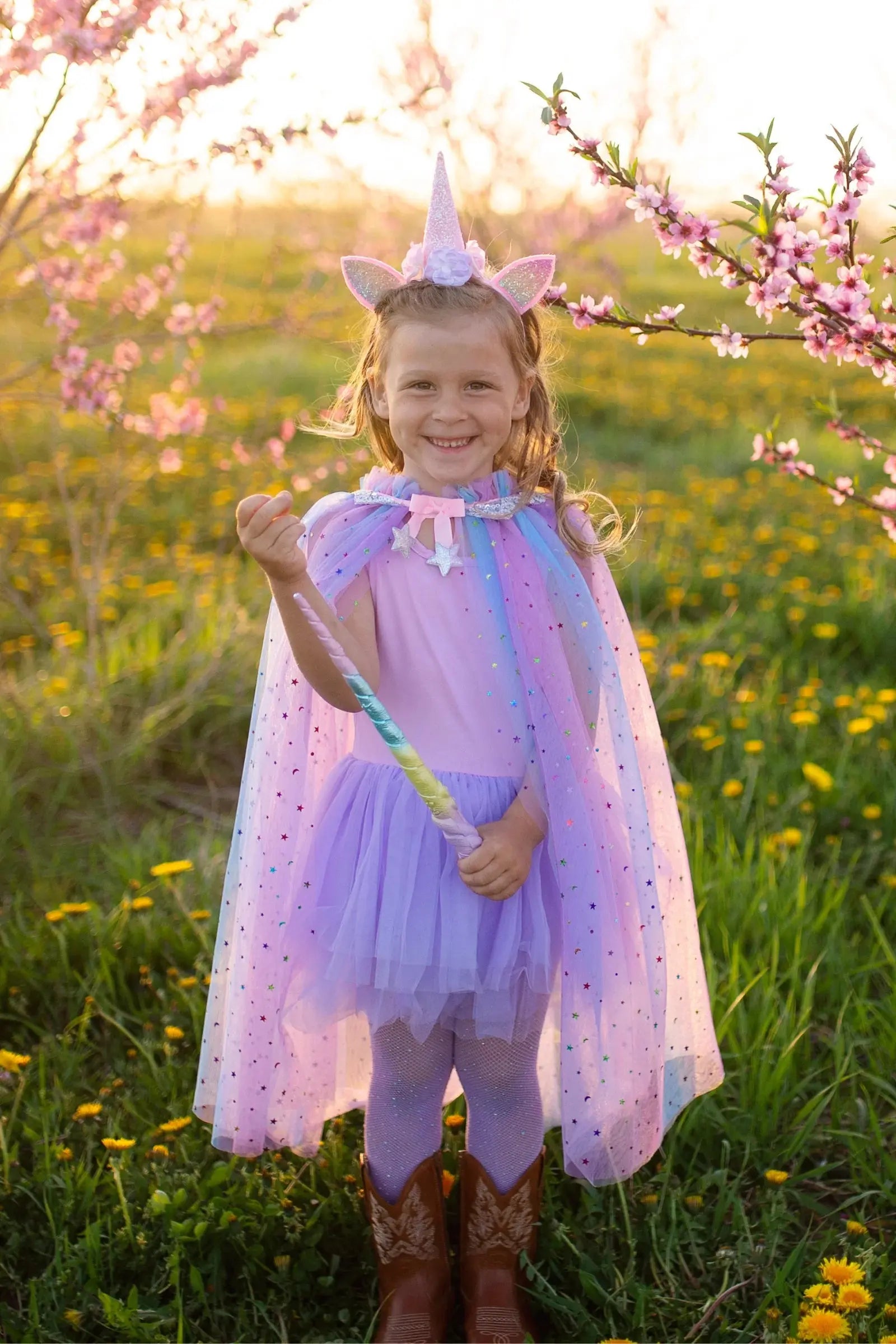 Rainbow Unicorn Cape & Headband Great Pretenders