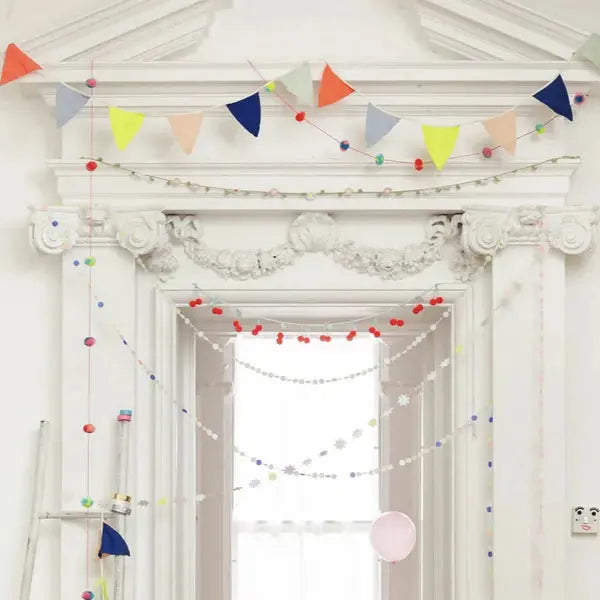 Rainbow confetti garland Meri Meri
