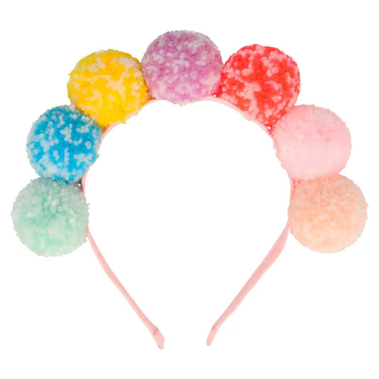 Rainbow pompom headband Meri Meri