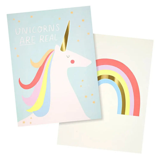 Rainbows & Unicorns Art Prints (set of 2) Meri Meri