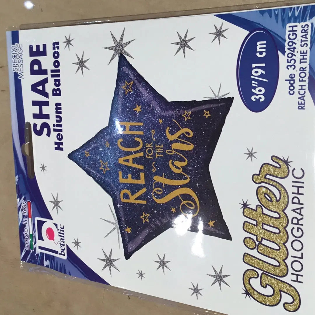 Reach for the stars FOIL BALLOON Betallic