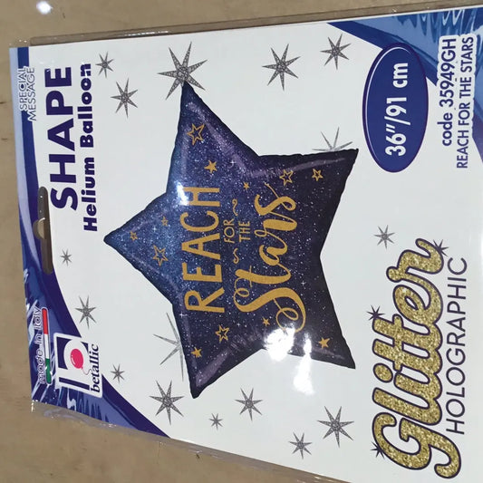 Reach for the stars FOIL BALLOON Betallic