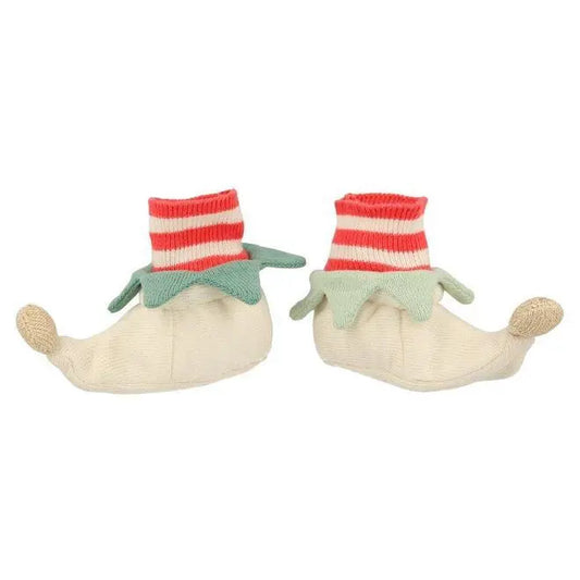 Red Elf Baby Booties Meri Meri