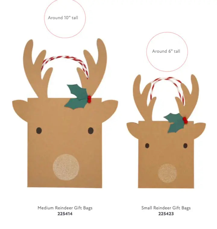 Reindeer Gift Bags (Size M) Meri Meri