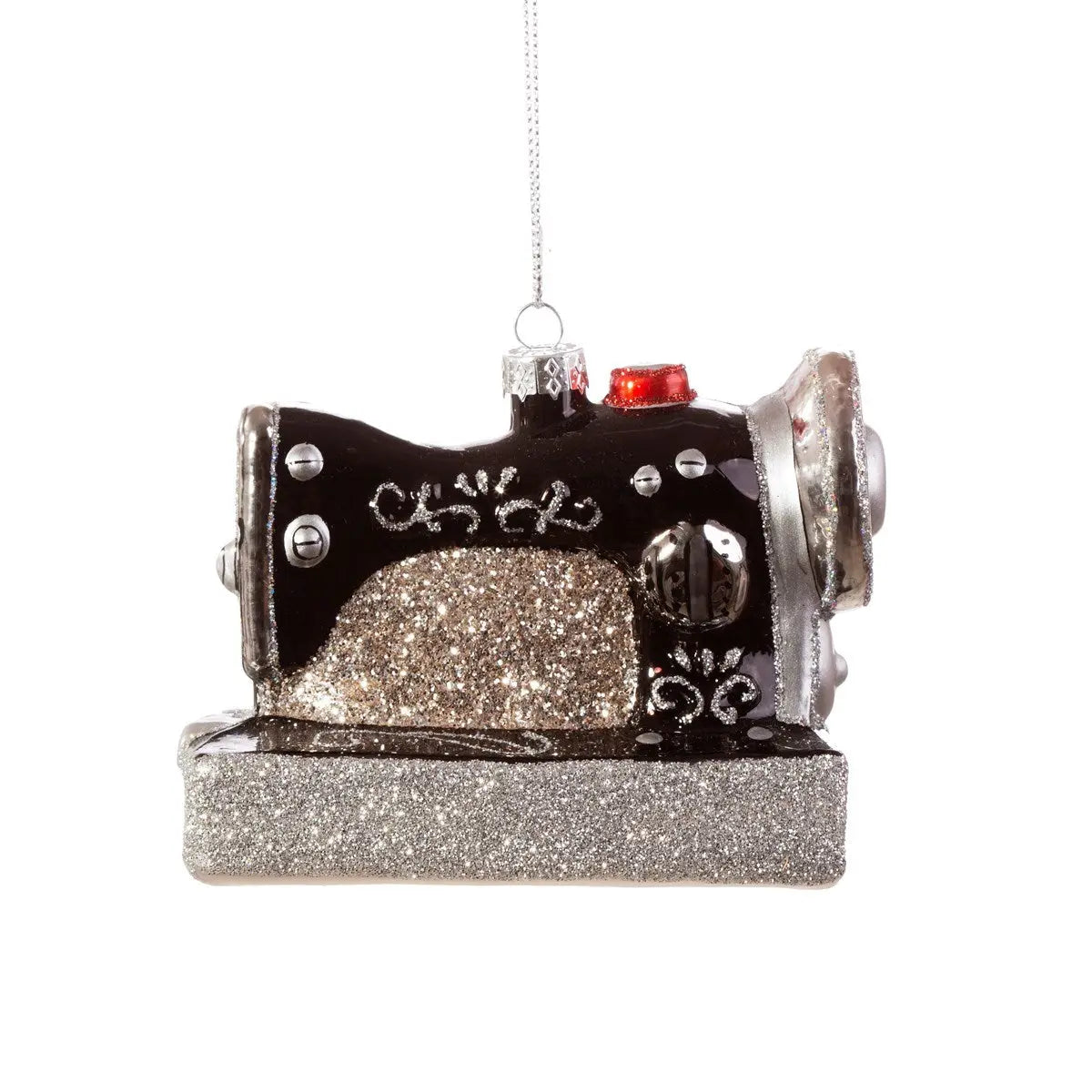 Retro Sewing Machine Shaped Bauble Black - SASS & BELLE SASS AND BELLE