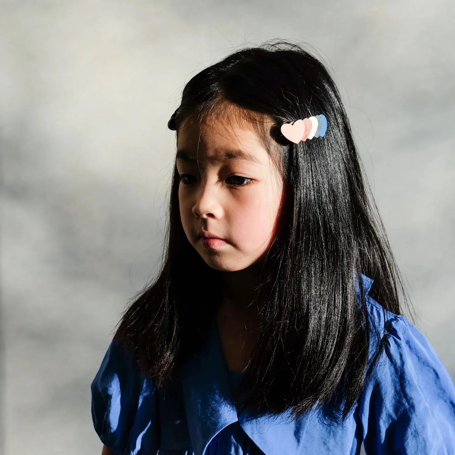 Retro rainbow layered heart clips Mimi & Lula