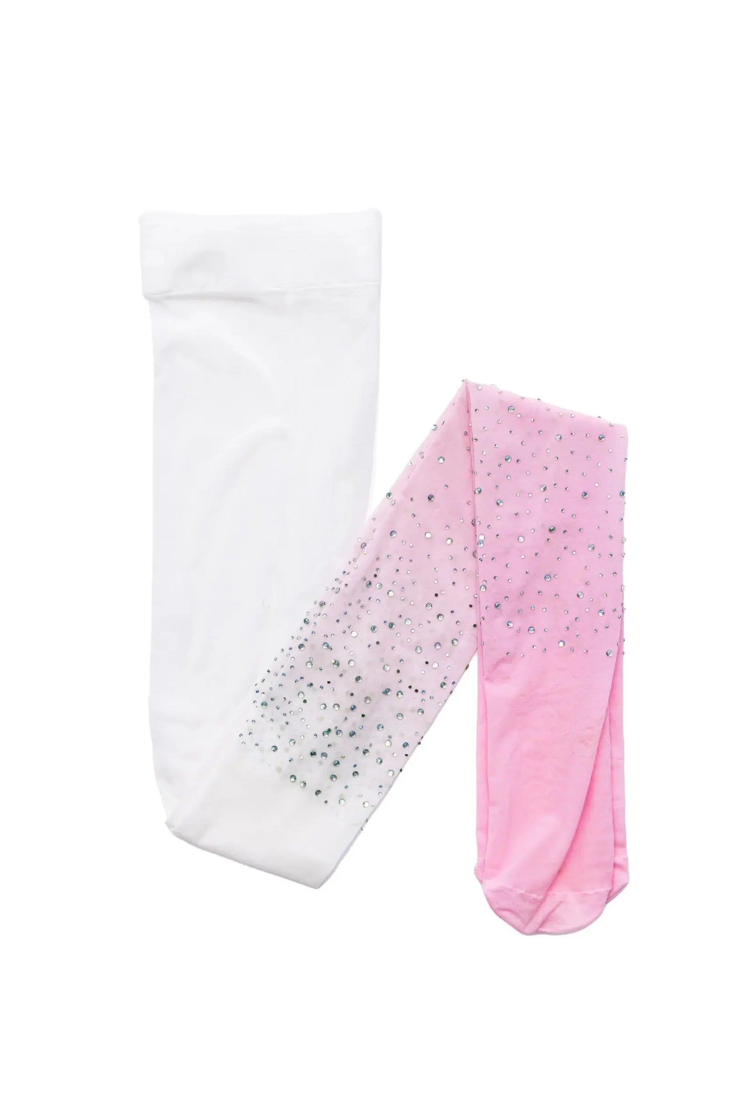 Rhinestone Tights, Ombre - Pink White Great Pretenders