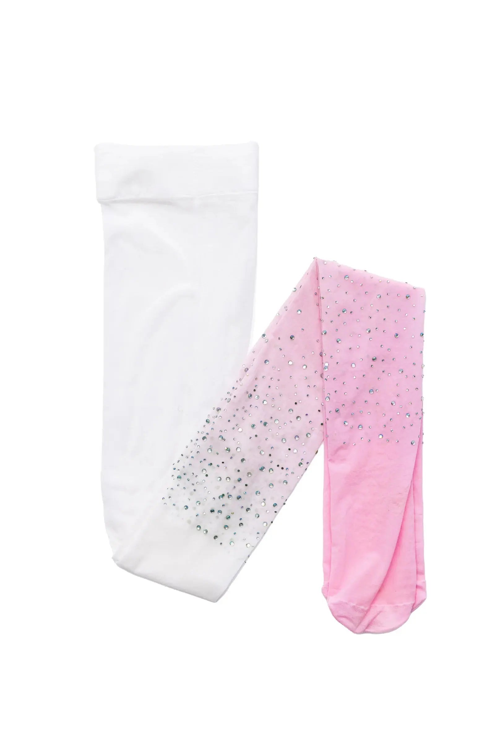 Rhinestone Tights, Ombre - Pink White Great Pretenders