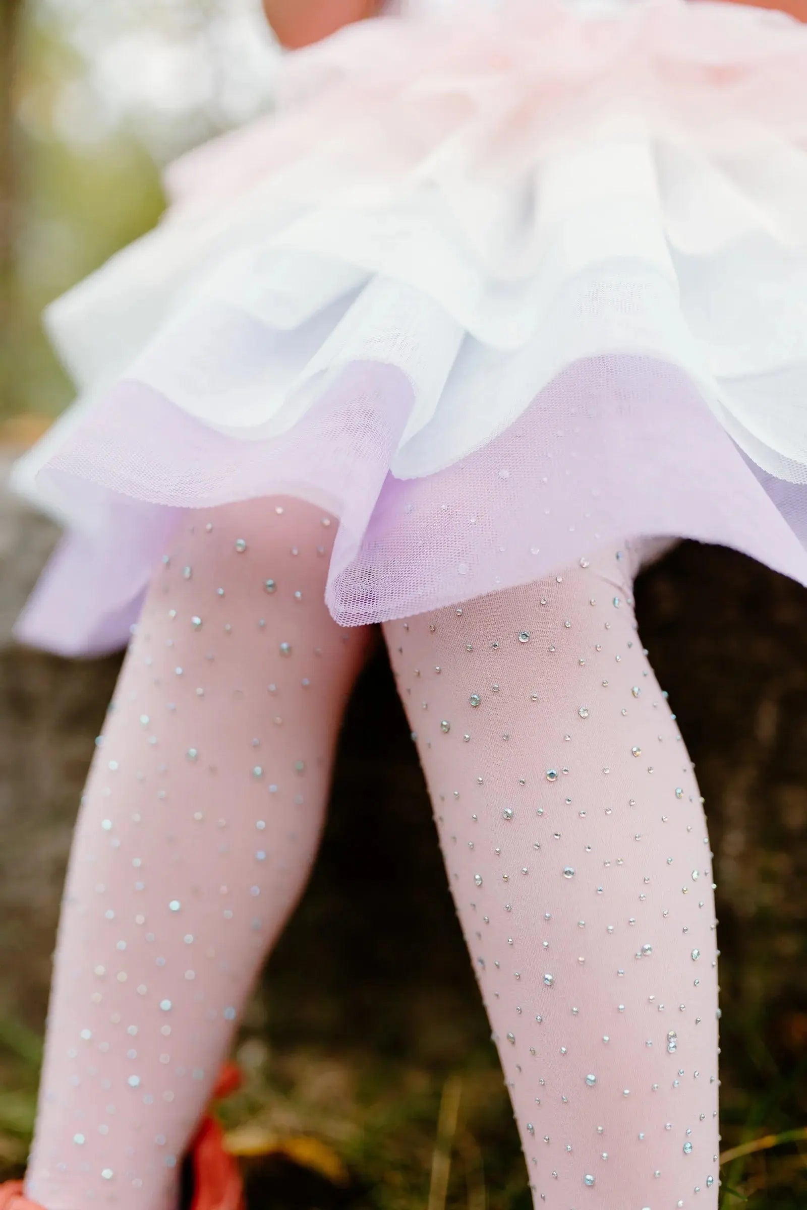 Rhinestone Tights, Ombre - Pink White Great Pretenders