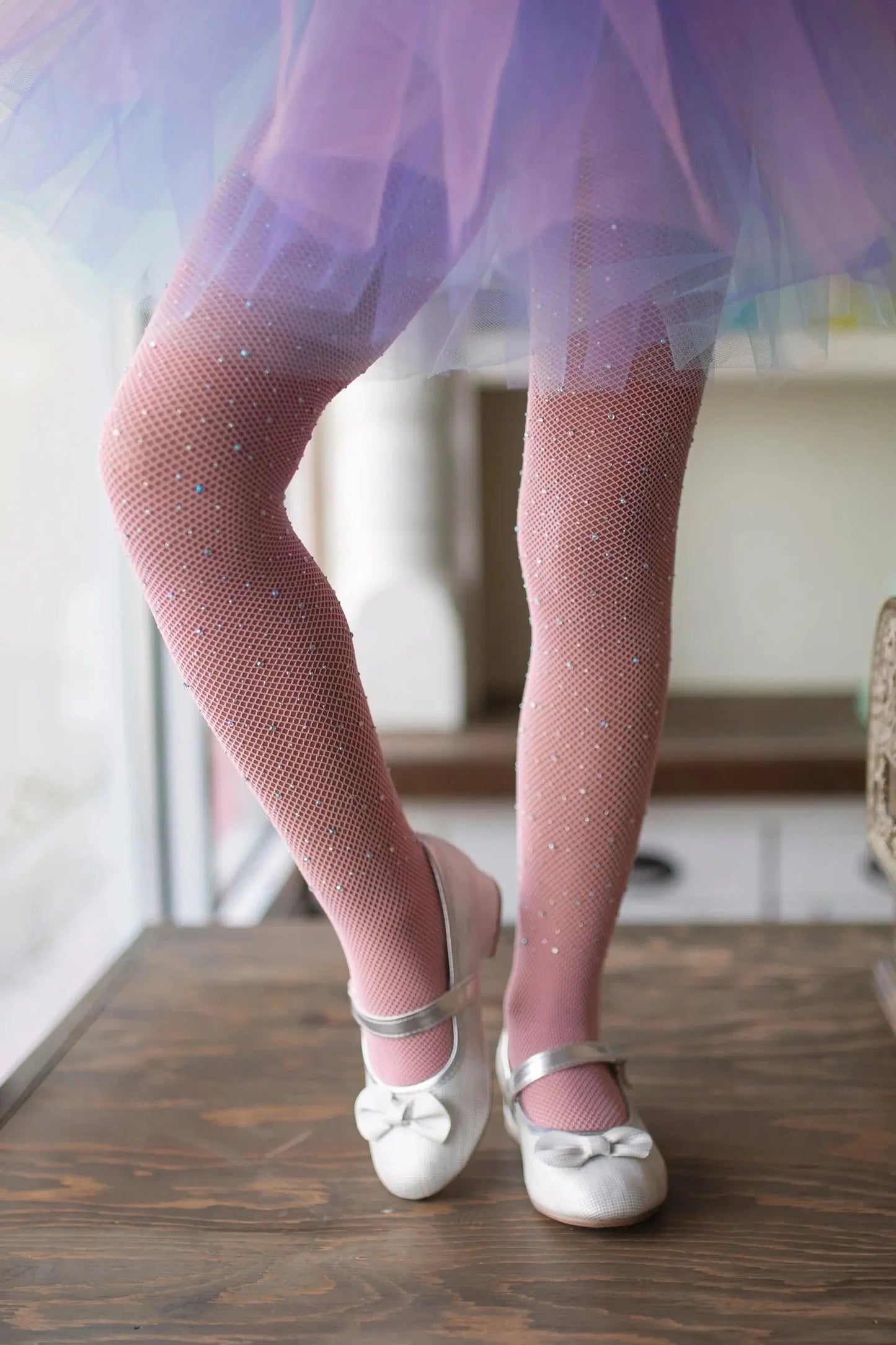 Rhinstone Tights, Light Pink Great Pretenders
