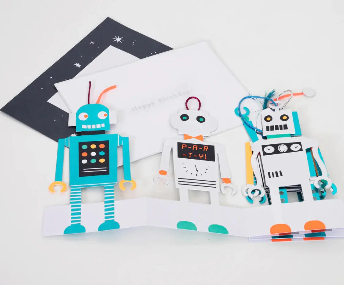 Robots Birthday Card Meri Meri