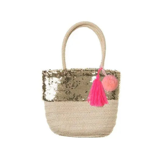 Rockahula Sequin Pom Pom Basket Bag Rockahula