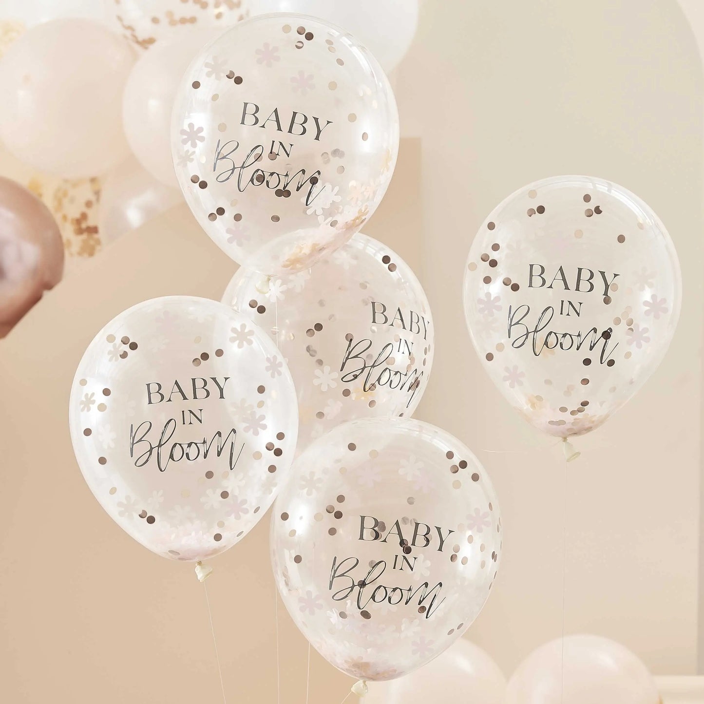 Rose Gold Baby Shower Confetti Balloons Ginger Ray