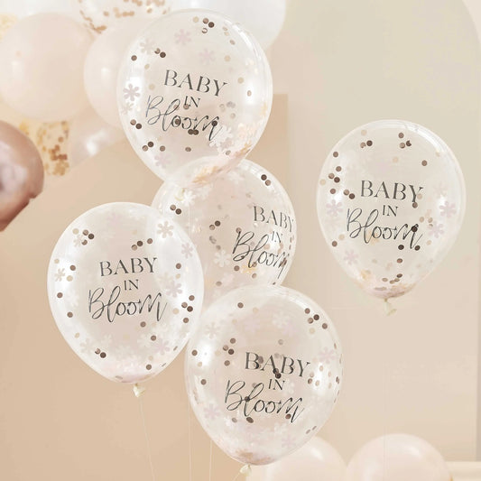 Rose Gold Baby Shower Confetti Balloons Ginger Ray