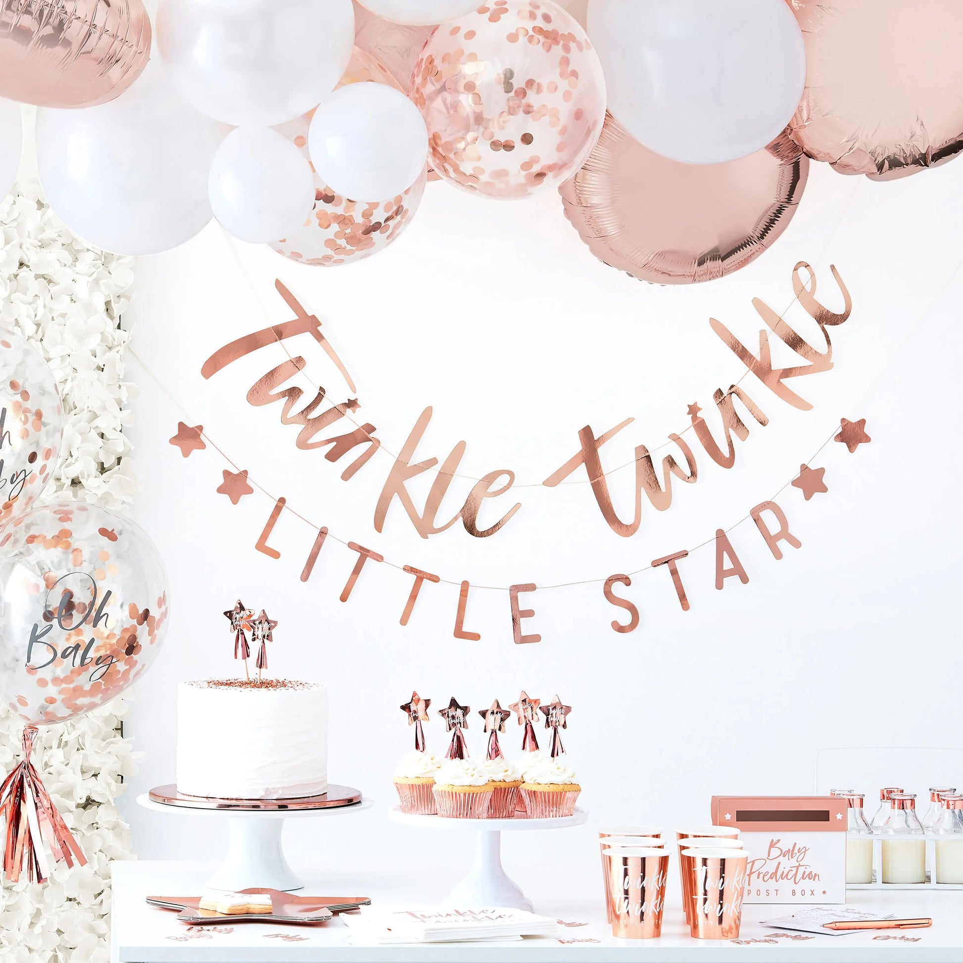 Rose Gold Christening Banner Ginger Ray
