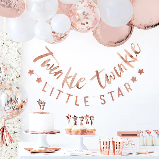 Rose Gold Christening Banner Ginger Ray