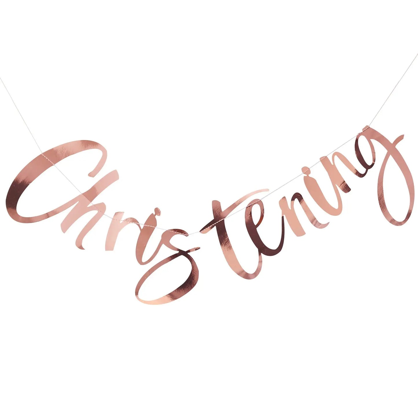 Rose Gold Christening Banner Ginger Ray